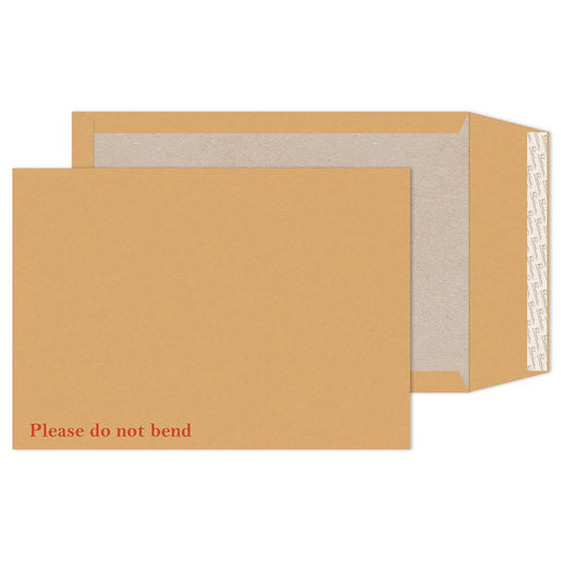 Blake C4 Board Back Pocket Envelopes 324 x 229 mm Peel and Seal Plain 130 gsm Cream Manilla Pack of 100