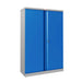 Phoenix SCL Series 2 Door 3 Shelf Steel Storage Cupboard Grey Body Blue Doors with Key Lock SCL1491GBK