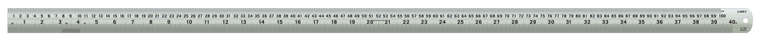 Best Value Linex Ruler Stainless Steel Imperial and Metric with Conversion Table 1000mm Ref Lxesl100