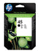 Best Value HP 51645AE 45 Large Original Ink Cartridge, Black, Pack of 1