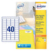 Best Value Avery Self Adhesive Mini Organising Return Address Labels, Laser Printers, 40 Labels Per A4 Sheet, 1000 labels, QuickPEEL (L7654)