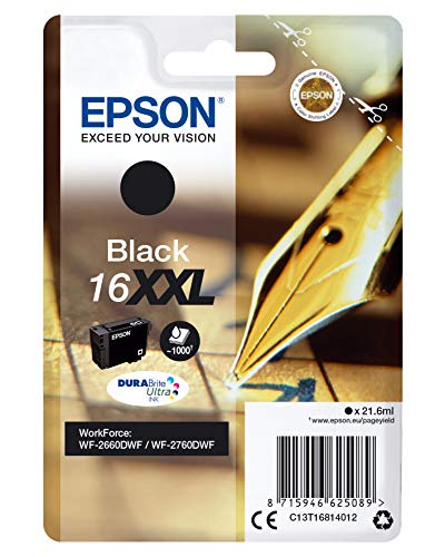 Epson 16XXL - 21.6 ml - XL - black - original - blister - ink cartridge - for WorkForce WF-2660DWF