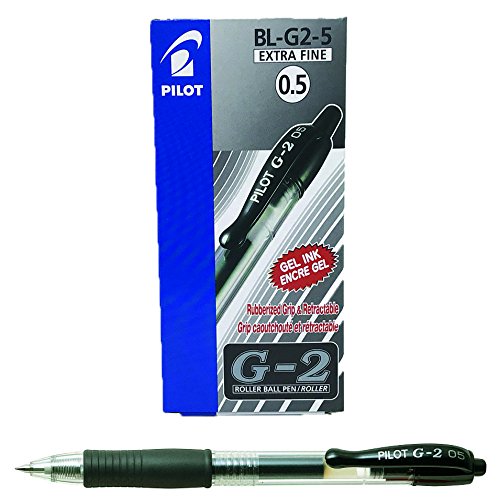 Best Value Pilot 040101201 G205 Retractable Gel Rollerball 0.5 mm Tip (Box of 12) - Black