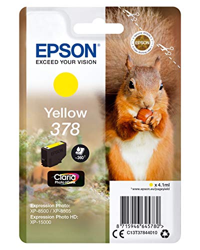 Epson 378 - 4.1 ml - yellow - original - blister - ink cartridge - for Expression Home XP-8605, 8606, Expression Home HD XP-15000, Expression Photo XP-8500, 8505