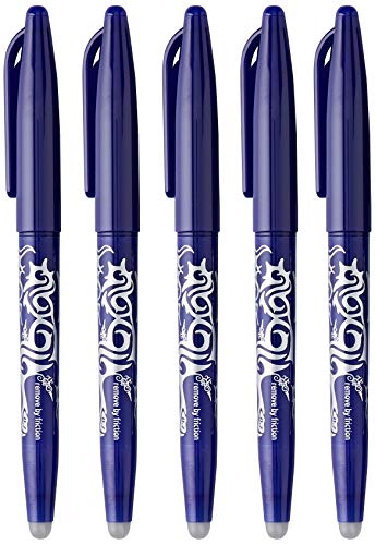 Best Value Pilot Frixion Erasable Rollerball Pen Set (Pack of 5) - Blue