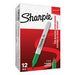 Best Value Sharpie Permanent Markers, Fine Tip, Green, Box of 12