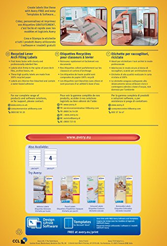 Avery Recycled Filing Labels 7 Per Sheet 700 Labels