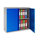 Phoenix SCL Series 2 Door 1 Shelf Steel Storage Cupboard Grey Body Blue Doors with Key Lock SCL0891GBK