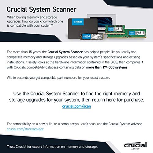 Crucial - DDR4 - kit - 8 GB: 2 x 4 GB - SO-DIMM 260-pin - 2400 MHz / PC4-19200 - CL17 - 1.2 V - unbuffered - non-ECC