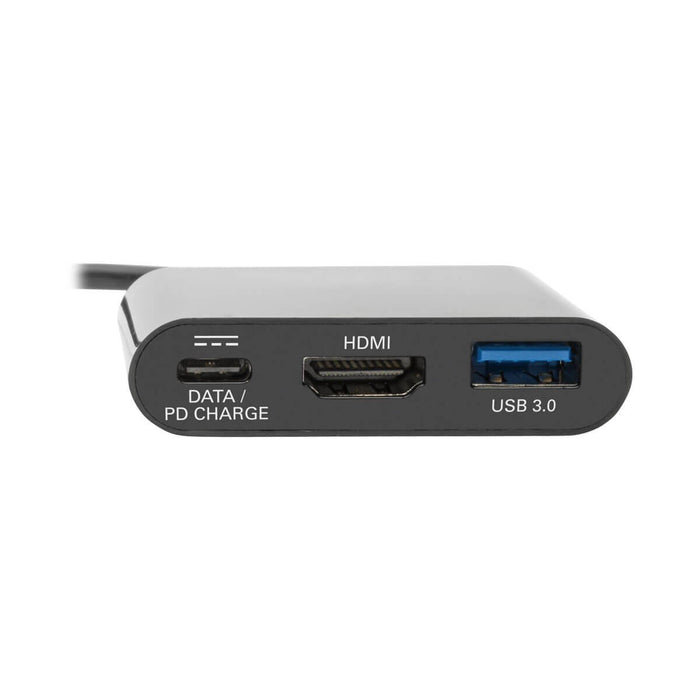 Tripp Lite USB C to HDMI Adapter w/USB-A Hub and PD Charging - USB 3.1, Thunderbolt 3 Compatible, 4K x 2K @ 30 Hz, Black USB Type C, USB-C - Docking station - USB-C 3.1 / Thunderbolt 3 - HDMI