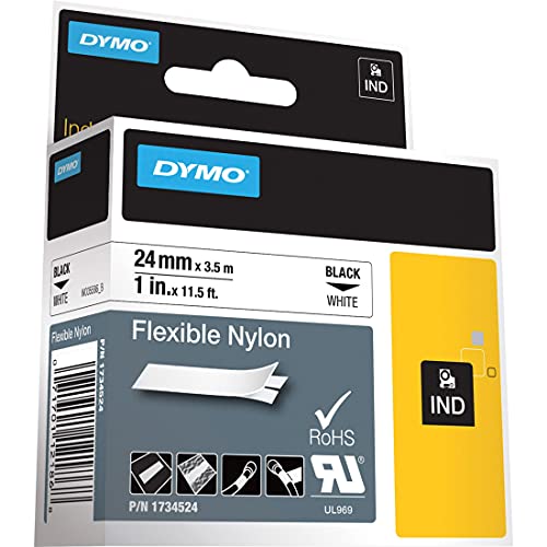 Dymo Rhino Tape Original flexible 24mm Black on white 1734524