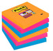 Best Value Post it Notes 76 x 76 mm Super Sticky Notes, Bangkok Colour Collection, (6 pads, 90 sheets per pad)