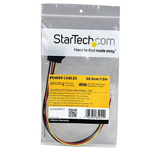 StarTech 12in SATA to Molex LP4 Power Adapter