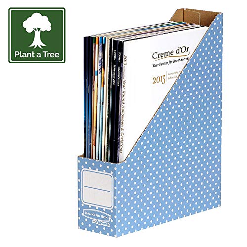 Best Value Fellowes Bankers Box Style Magazine File - Blue/White, Pack of 10