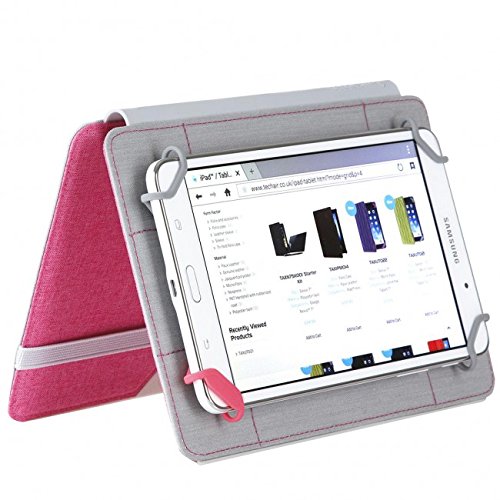 Tech air Universal Eazy Stand - Flip cover for tablet - textured polyester - pink - 8"