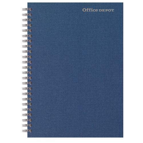 Best Value Office Depot Twin Wire Notebook A5 Ruled Navy Blue 80 Sheets