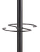 Best Value Alba Festival Hat and Coat Stand Tubular Steel with Umbrella Holder and 5 Pegs Black Ref PMFESTY N