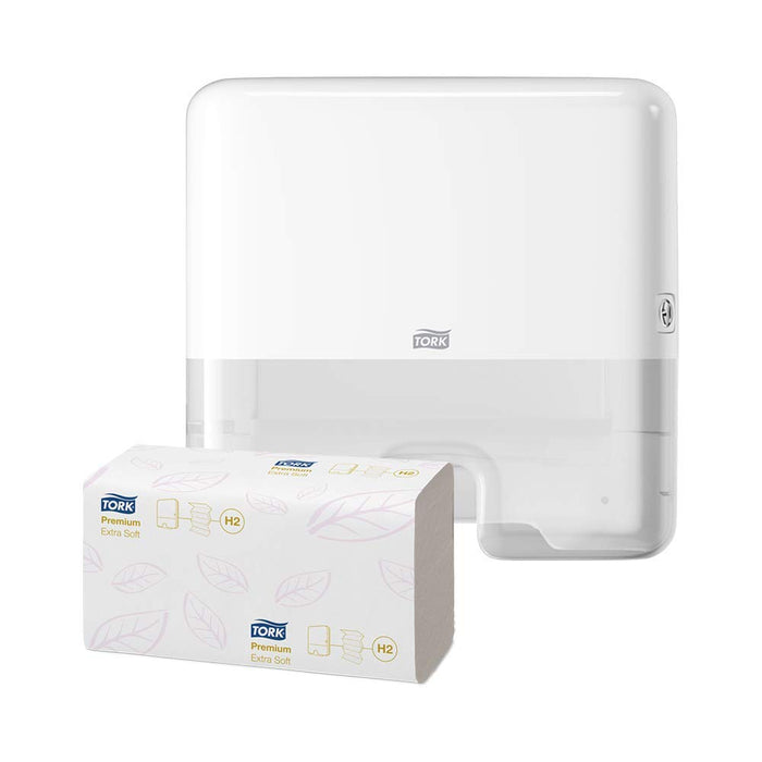 Best Value Tork Xpress Multifold Mini Hand Towel Dispenser 552100, Elevation Design - H2 Paper Towel Dispenser, Single Dispensing, Compact, White