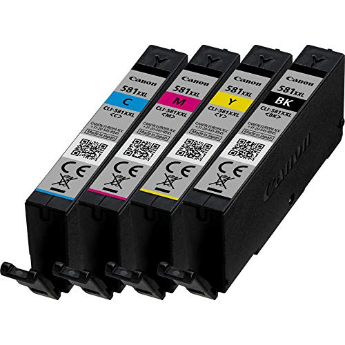 Canon CLI-581XXL C/M/Y/BK Multi Pack - 4-pack - 11.7 ml - Very High Yield - black, yellow, cyan, magenta - original - ink tank - for PIXMA TS6251, TS6350, TS6351, TS8251, TS8252, TS8350, TS8351, TS8352, TS9550, TS9551