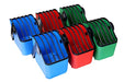 LocknCharge LNC10019 5 Slot 13 Inch Large Plastic Device Basket Set of 6 2 x Green 2 x Blue 2 x Red