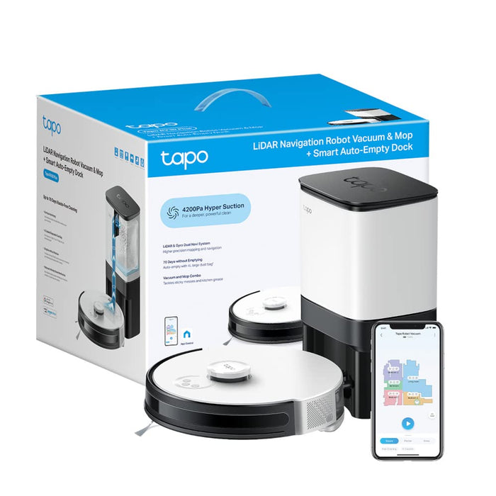 Tapo RV30 Plus V1 - Vacuum cleaner - robotic - bagless included charger