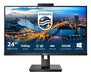 Philips B Line 243B1JH - LED monitor - 24" (23.8" viewable) - 1920 x 1080 Full HD (1080p) @ 75 Hz - IPS - 250 cd/m? - 1000:1 - 4 ms - HDMI, DisplayPort, USB-C - speakers - black texture