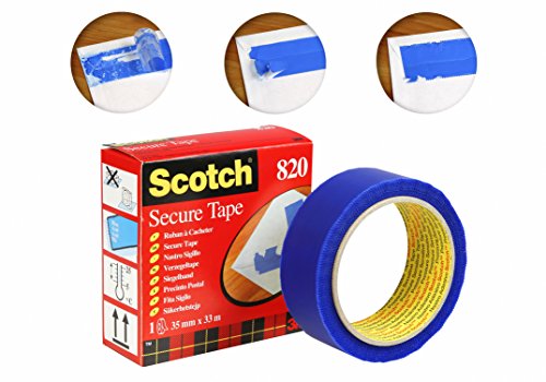 Scotch Secure Mailing Tape Blue 35Mmx33M