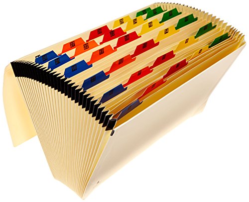 Best Value Cathedral 1-31 Expanding manilla file with multi coloured mylar tabs