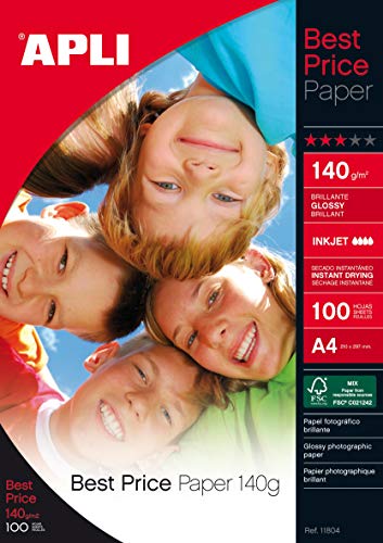 Best Value Apli Best Price Photo Paper Glossy 140gsm A4 Ref 11804 [100 Sheets]