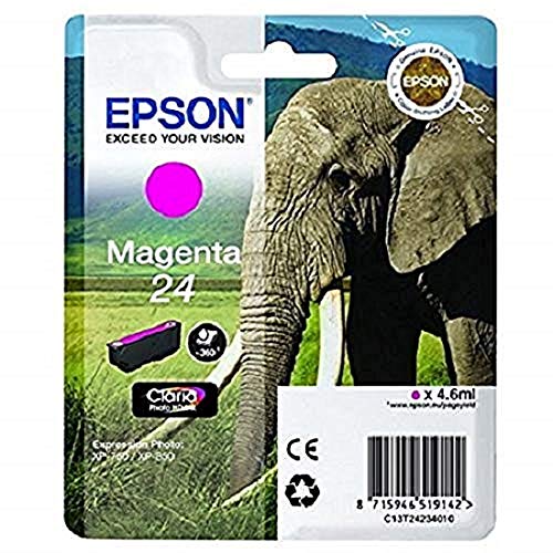 Epson 24 - 4.6 ml - magenta - original - ink cartridge - for Expression Photo XP-55, 750, 760, 850, 860, 950, 960, 970, Expression Premium XP-750, 850