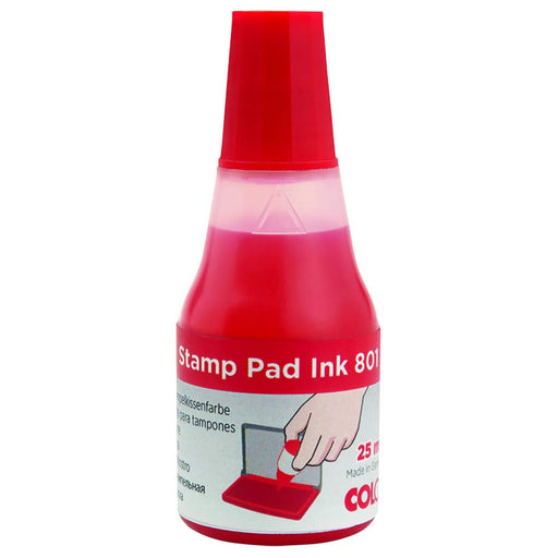 Best Value Colop 801 Stamp Pad Ink High Quality Water Based 25 ml Red Ref 55002330