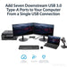 STARTECH.COM 7 Port USB 3.0 Hub - 7 x Superspeed USB 3.0 - with Power Adapter - USB 3 Hub - USB Splitter - Powered USB 3.0 Hub - USB Extender