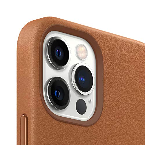 Apple Case with MagSafe - Back cover for mobile phone - leather - saddle brown - for iPhone 12 Pro Max