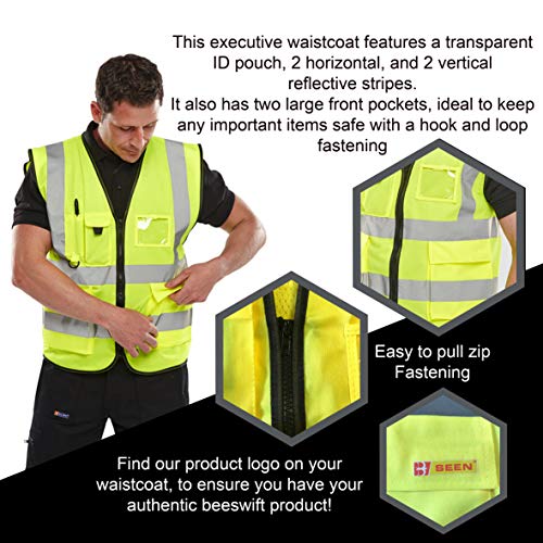 Hi Vis Executive Waistcoat To Iso 20471 Yellow Xl