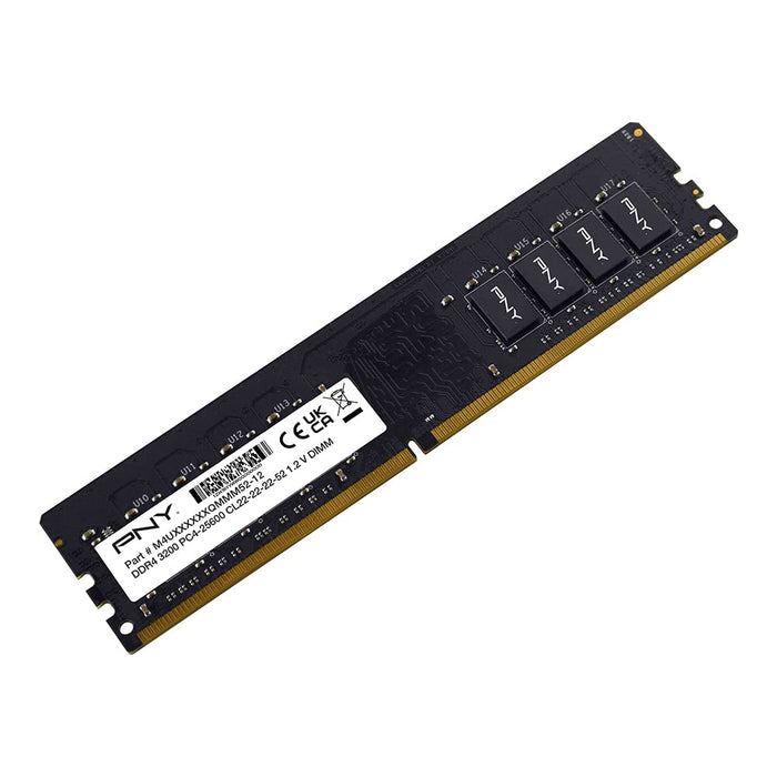 PNY - DDR4 - module - 8 GB - DIMM 288-pin - 3200 MHz / PC4-25600 - CL22 - 1.2 V - unbuffered - non-ECC