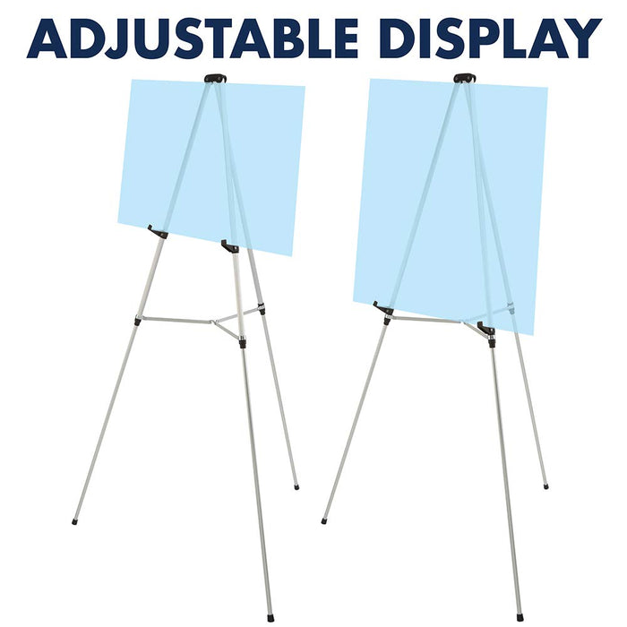 Best Value Nobo Telescopic Display Flipchart Easel with adjustable Tripod Stand, 12 kg Capacity, 105 x 78 x 945 mm, Grey