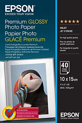 Epson Premium Glossy Photo Paper - Glossy photo paper - 100 x 150 mm - 40 sheet(s)