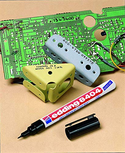 Edding 8404 Aerospace Marker Bullet - Black - Permanent and Low-Corrosion Labelling of Almost All Materials, e.g. Plastic, Metal and Rubber