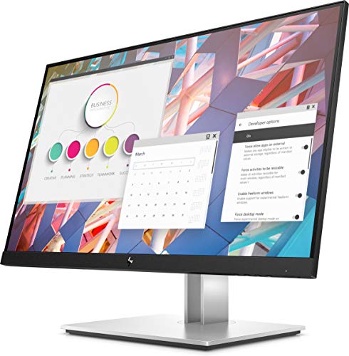 HP E24 G4 - E-Series - LED monitor - 23.8" (23.8" viewable) - 1920 x 1080 Full HD (1080p) @ 60 Hz - IPS - 250 cd/m - 1000:1 - 5 ms - HDMI, VGA, DisplayPort - silver (stand), black head