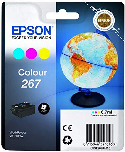 Epson 267 - 7 ml - yellow, cyan, magenta - original - ink cartridge - for WorkForce WF-100W