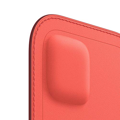 Apple Sleeve with MagSafe - Protective sleeve for mobile phone - leather - pink citrus - for iPhone 12 Pro Max