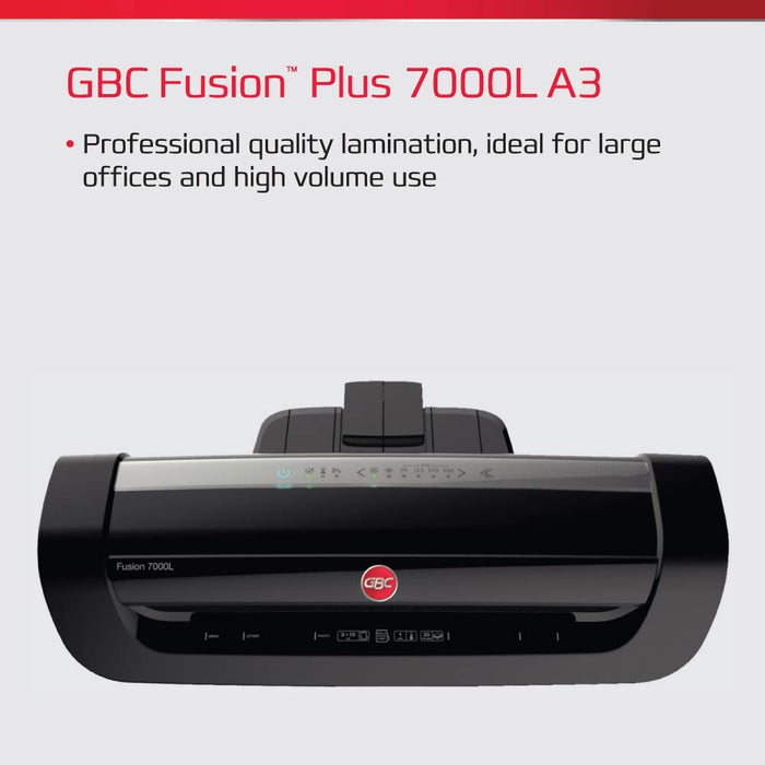 Best Value GBC 4402133 A3 Fusion 7000L Large Office Laminator, Black