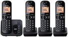 Best Value Panasonic KX-TGC224EB Digital Cordless Phone with LCD Display - Black, Pack of 4