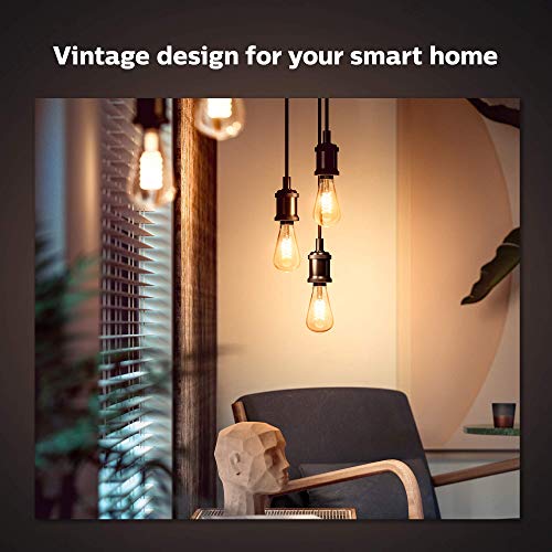 Philips Hue - LED filament light bulb - shape: ST72 - B22 - 7 W (equivalent 40 W) - class A+ - soft white light - transparent