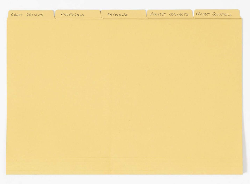 Best Value Exacompta Guildhall Tabbed Folders, 345 x 240 mm, 170 gsm, Foolscap - Yellow, Pack of 100