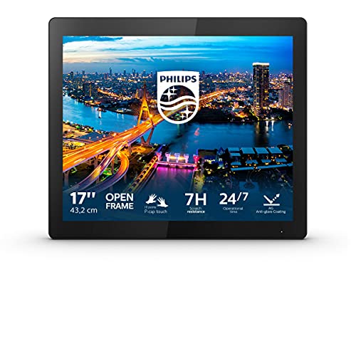 Philips B Line 172B1TFL - LED monitor - 17" - touchscreen - 1280 x 1024 SXGA @ 75 Hz - TN - 400 cd/m? - 1000:1 - 4 ms - HDMI, DVI-D, VGA, DisplayPort - black texture