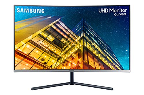 Samsung U32R590CWR - LED monitor - curved - 32" (32" viewable) - 3840 x 2160 4K @ 60 Hz - VA - 250 cd/m? - 2500:1 - 4 ms - HDMI, DisplayPort - dark grey/blue