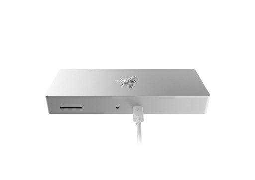 Razer Thunderbolt 4 Dock Chroma Premium Hub with RGB Lighting for Windows and Mac Mercury White