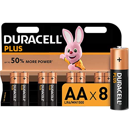 Best Value Duracell Plus AA Alkaline Batteries, 1.5 V LR06 MX1500, Pack of 8