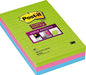 Best Value Post-it Notes Super Sticky Neon Lines - 101 x 152 mm - Pack of 3